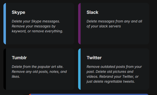 Select Tumblr to delete their posts