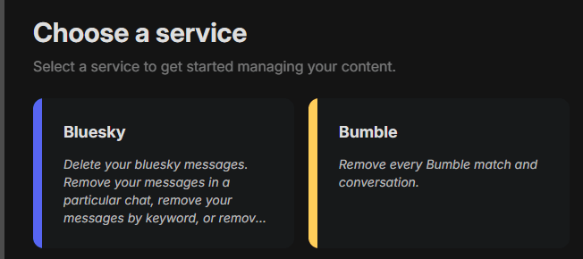 Click Bluesky, it is the first one on the Redact app