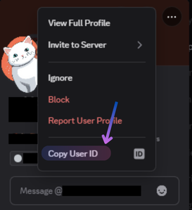 How to copy User ID in discord.