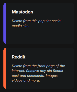 Select Mastodon on the Redact app