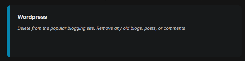 Select WordPress on the Redact app