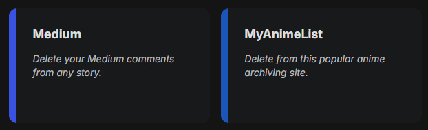 In Redact.dev, select Medium from the list of supported platforms.