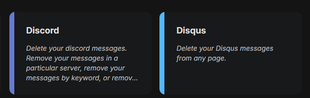 In Redact.dev, select Disqus from the list of supported platforms.