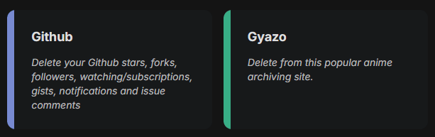In Redact.dev, select Gyazo from the list of supported platforms.