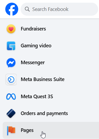 Pages will be found on the right hand side, scroll down to find it