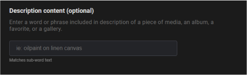 Delete according to description
Enter a phrase or group of words found on the description to be deleted.