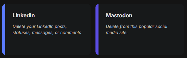 Select LinkedIn on the Redact app