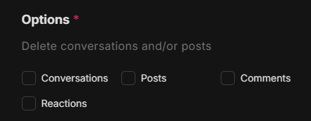 Select to delete your LinkedIn likes or reactions